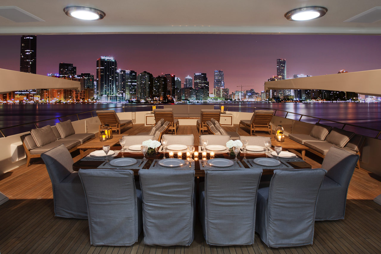 Yacht BG by Feadship - sundeck dining
